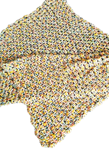 New Handmade Crochet Baby Afghan Lap Wrap Throw 40" X 35" Earth tones