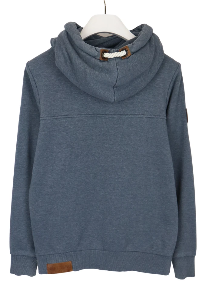 NAKETANO толстовка с капюшоном мужчин средний пуловер с капюшоном логотип меланж синий - Изображение 2 из 4