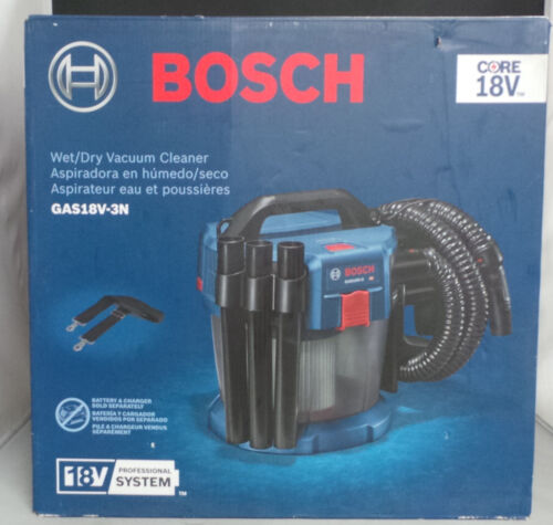 Aspirateur portable sans fil Bosch Gas18V-3N 18V 2-1/2 gallons TOUT NEUF - Photo 1 sur 3