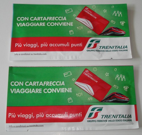 Lot of 2 Trenitalia Frecce Souvenir - NEW Sealed Cleansing Wipes - Picture 2 of 2