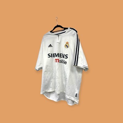 Real Madrid 02/04 Home Adidas football shirt size XL with David