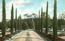 REDLANDS c1915 POSTCARD California “La Casada” EDWARD.C.STERLING’S Residence