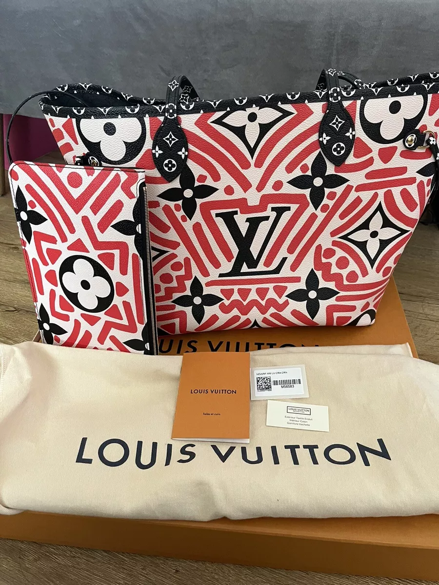 Louis Vuitton Neverfull MM Crafty Giant Monogram Black Red Limited Edition  Bag