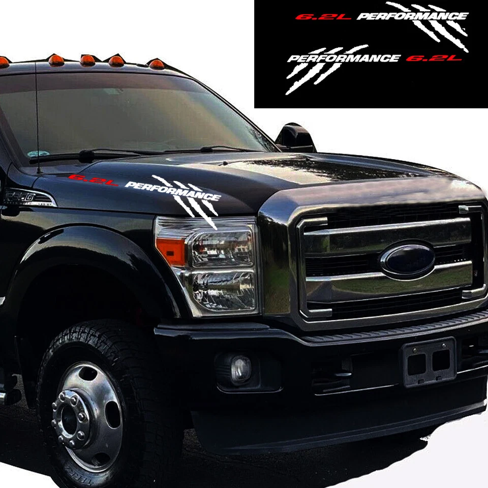 6.2L Performance Car hood Claw Decals for Chevrolet Camaro Silverado GMC 2pcs - Image 3 of 4