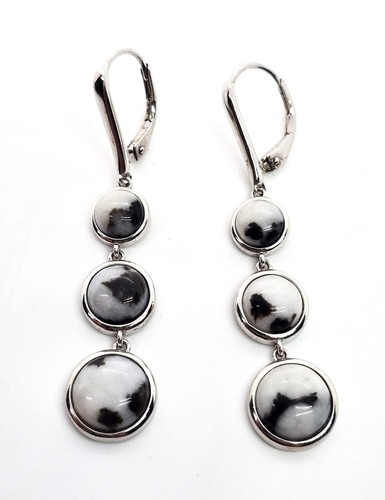 UTC Ultimate Trading Company white buffalo sterling silver lever back earrings