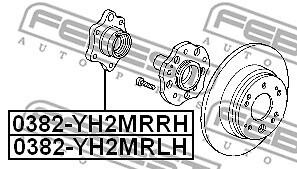 0382-YH2MRRH FEBEST Wheel Hub for HONDA