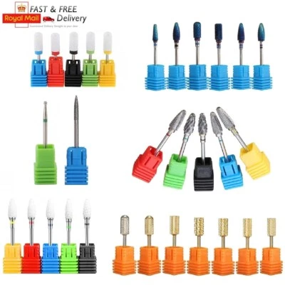 3/32'' Ceramic Carbide Nail Art Electric Rotary File Drill Bits Head Manicure