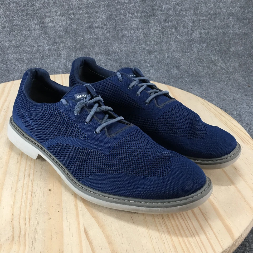 Zapatos Mark Nason Para Hombre 12 M Hardee Oxford Azul Tejido Con Cordones Informales Bajos SN 68244 Foto 3 de 4