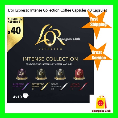 L'OR Espresso Coffee Intense Collection 40 Capsules Pod Nespresso