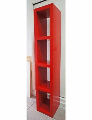 Ikea Lack Red Tall Vertical Bookcase Shelf Bookcases Shelves