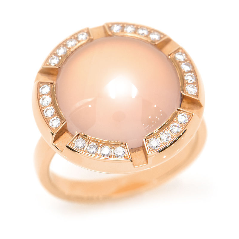 Chaumet Class One Cruise Ring #49 US Size #5 18K Rose Gold Diamond 