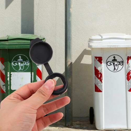 4 Stück Outdoor-Mülleimer-Deckel-Schlösser-Abdeckung, robuste - Bild 9 von 12