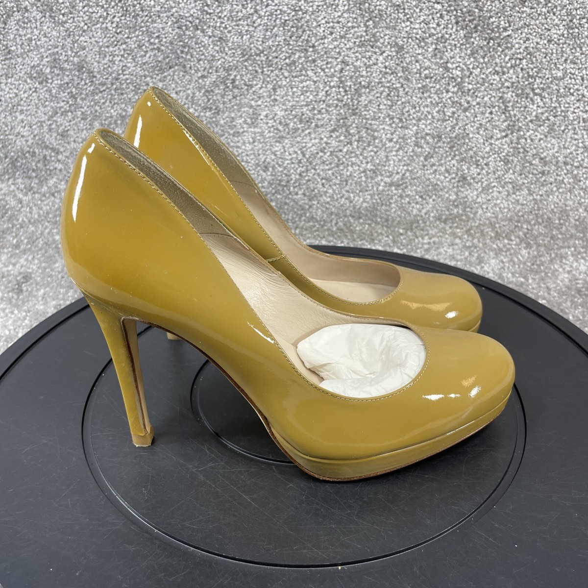 Bennett Heels Womens Size Sledge Pump Brown Leather Slip On