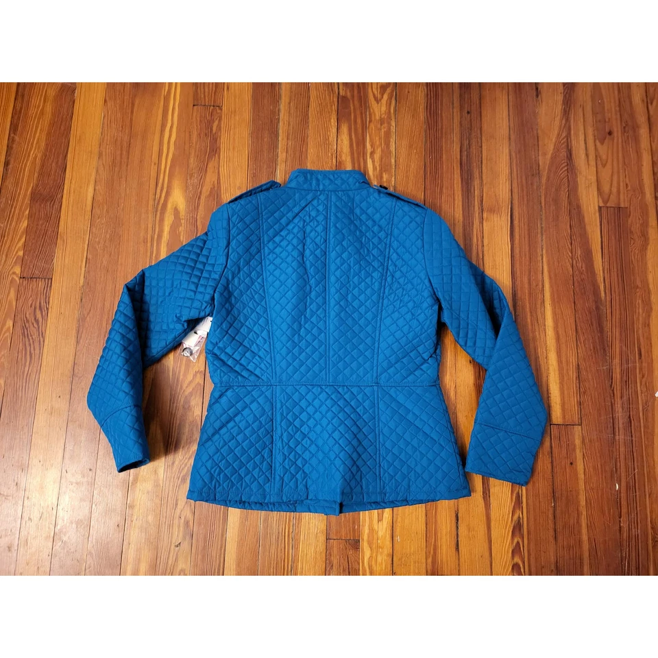 Izod Silver Crest Turquoise Quilted Womens Medium Jacket NWT - Image 3 of 4