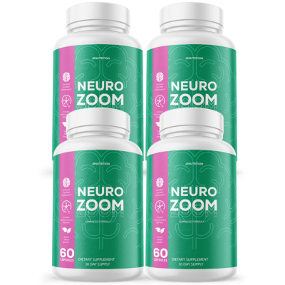 Neuro Zoom - Cognitive Support Dietary Supplement 60 Capsules (4 Pack)