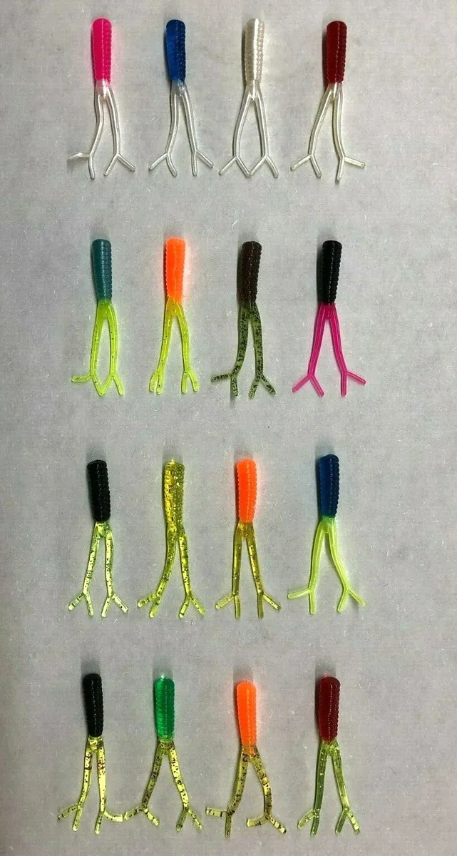 2 Crappie Legs 50 pack (choose color) Fishing Lures Bulk Two inch
