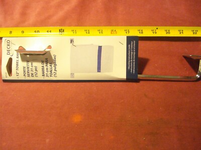 (1616.) Towel Bar 12'' L   Chrome Plated 