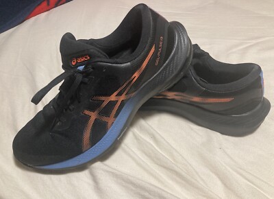ASICS Gel-Pulse 13 Mens Sz 10 Black Orange Athletic Running Sneaker Shoe