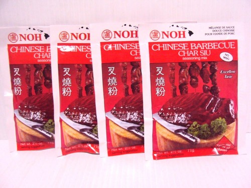 NOH Chinese Barbecue (Char Siu) Seasoning Mix - 4 Pack, 2.5oz Each, Easy Marinade Powder