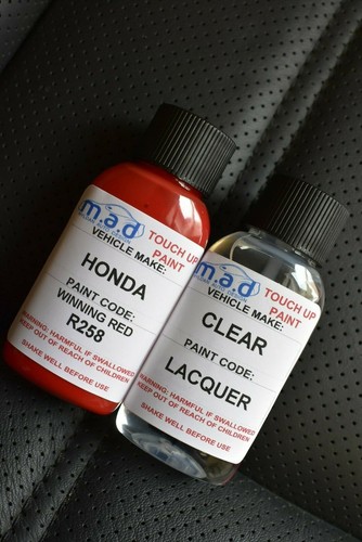 TOUCH UP MOTORBIKE PAINT 30ML BOTTLE FOR HONDA WINNING RED R258 - Picture 3 of 4