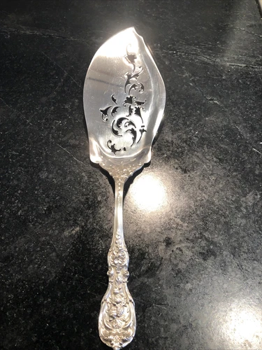 Reed & Barton Francis I Sterling Silver Fish Server Pierced 11 3/4 190 grams