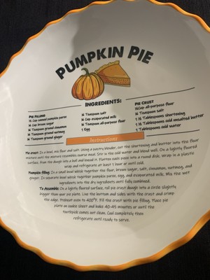 Ceramic Pumpkin Pie Plate Elise For Elise New In Box!!!