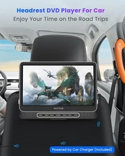 Car DVD Player 12" Portable Headrest Mount-Support 1080 HDMI All Regions