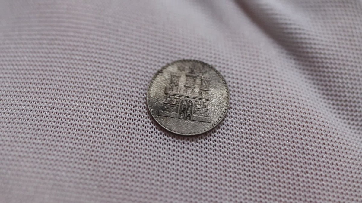 『KT』 🧭 🇩🇪 GERMANY HAMBURG 1 DREILING 1855 SILVER SHARP DETAILS