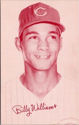 BASEBALL, An Exhibit Card 1980, BILLY WILLIAMS Postcard