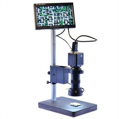 Industry Digital Microscope Camera 7'' Lcd 2.0MP 40 Led 100X C-Mount Lens lv