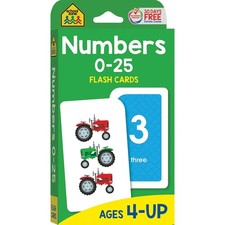 School Zone Numbers 0-25 Flash Cards