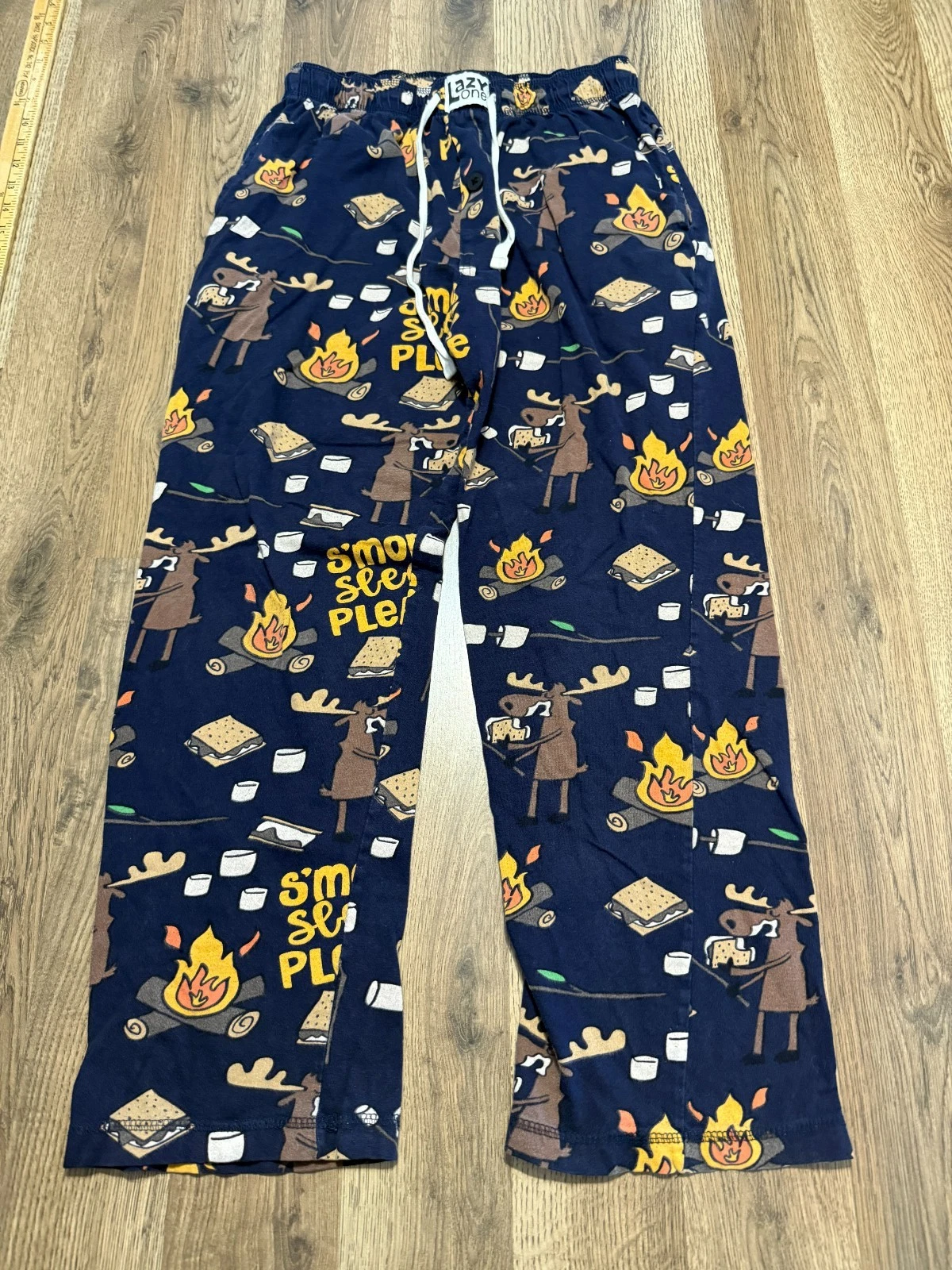 Lazy One Pants Men's Size Small Navy Sleepwear Pants Tie Waist Camping PJ Moose
Opens in a new windo