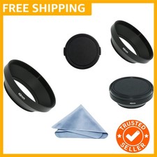 49mm Lens Hood, Oxidation Matte Anti Reflective Treatment, Aluminum Alloy, wi...