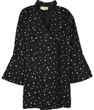 J.O.A. Womens Choker Wrap A-line Dress, black, M