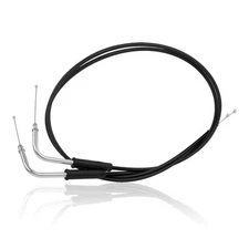 Motorcycle Throttle Cable Braided Wire Kit Stainless Steel 47" 120cm Long Thr...