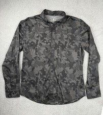 G. H. Bass  Co. Men  s Shirt Button Up Black Camouflage Long Sleeve Hunting Sz M
