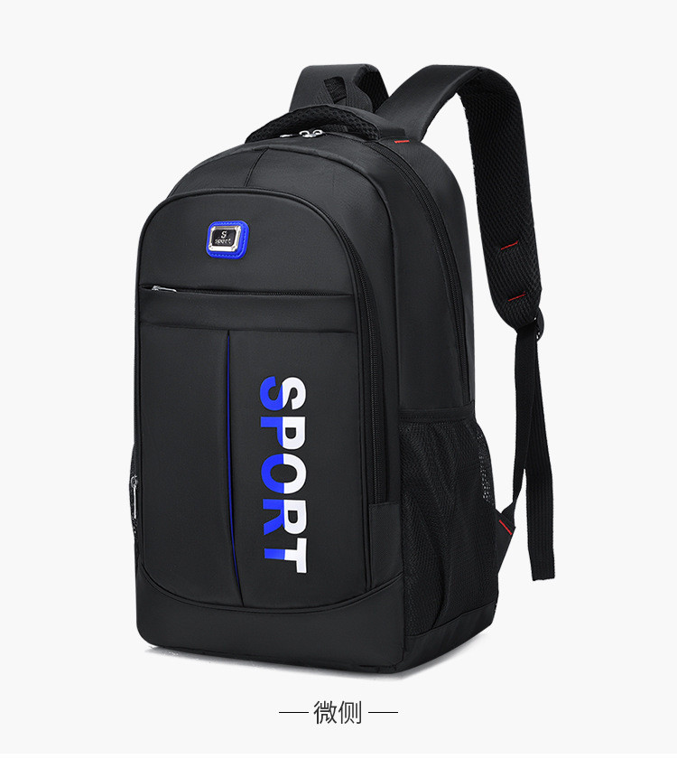 - Solid Black Color With Blue Word "sport"