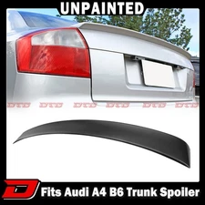 2005 Fit For Audi A4 B6 Saloon 4D Sedan Rear Trunk Spoiler Wing S Look Unpainted