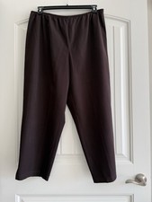EILEEN FISHER WOMAN STRETCH ZIP SIDE ELASTIC WAIST SLIT HEM TWILL PANTS SIZE 1X
