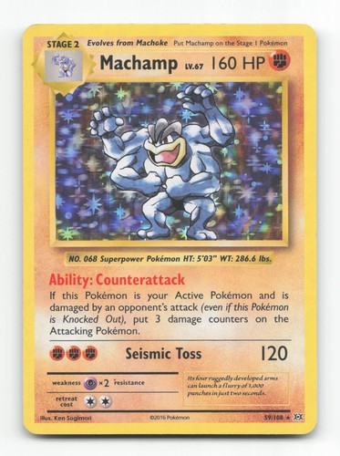Machamp 59/108 Holo Rare Evolutions Pokemon MP