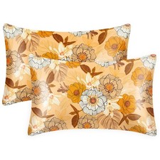 EXQ Home Satin Pillowcase for Hair and Skin Queen 20"x30" , 17 Autumn Flowers