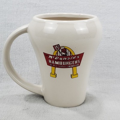 Vintage 2005 McDonald's Coffee Mug Cup Retro 15 Cent Hamburgers Ceramic