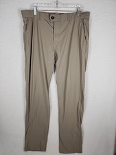 Greyson Montauk Trouser Beige Khaki Pants Golf Stretch Performance Men's 36 X 32