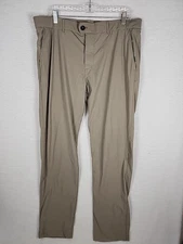 Greyson Montauk Trouser Beige Khaki Pants Golf Stretch Performance Men's 36 X 32