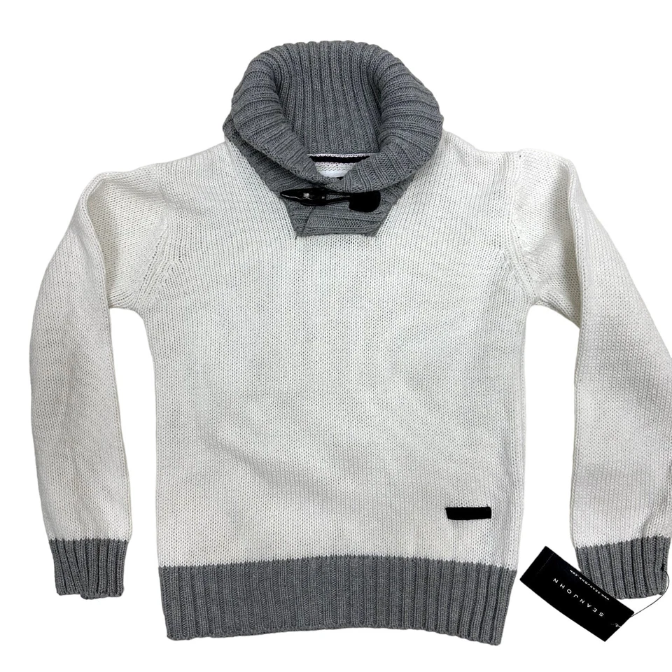 Shawl Neck Boys Cotton Sweater with Toggle Button NWT Sze 6 - Image 2 of 4