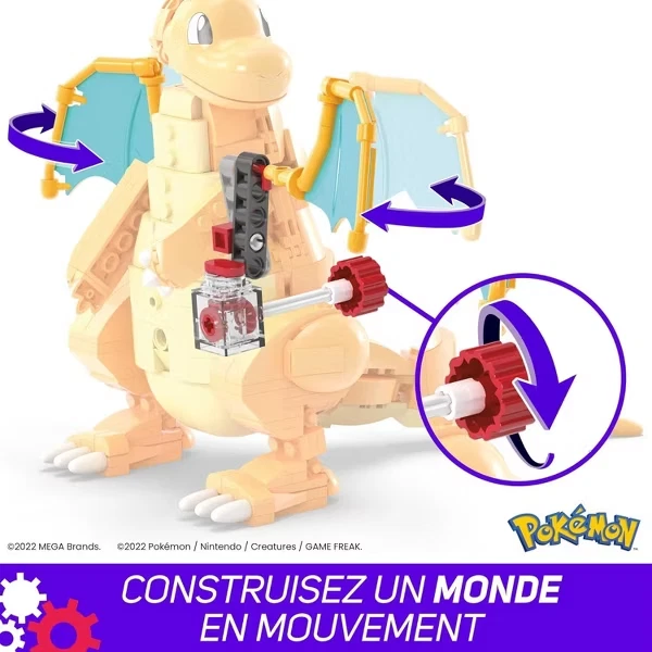 MEGA Juego de Juguetes de Construcción Pokémon Dragonite con 387 Piezas Articuladas Nuevo en Caja Foto 4 de 4