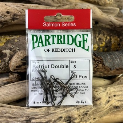 Partridge Salmon CS16/2Y Patriot Barbless Double - the Barbless Salmon double
