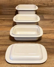TUPPERWARE ULTRA 21 - OVENWARE - 4 PC - ROASTER SET - 1756 1754 1753 1752 & LID