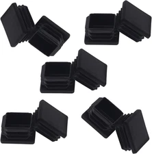 10 Pack 2" 2X2 Square Black Plastic Plugs, 2 Inch End Cap for 2"X2" Square Tube