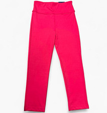 Spalding Women  s High Rise Pink Capri Yoga Leggings Stretch Logo Size S